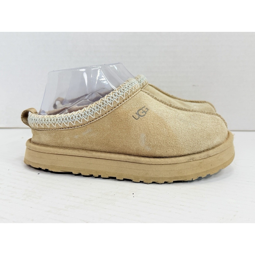 UGG Tazz Platform Slippers Mustard Seed Suede Youth US 4 Kids 1143774K